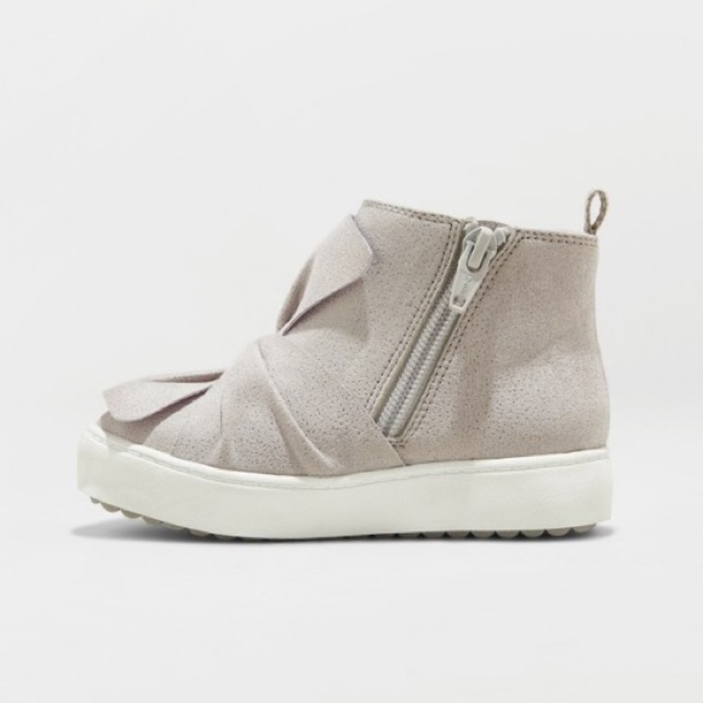 Cat & Jack Girls Sparkle Grey Ankle Zip Boot NWT - Picture 2 of 2